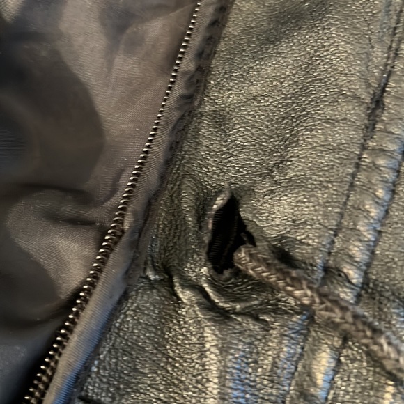Antonio Giouanni Vintage Leather Jacket Size XXL Man Black - Picture 11 of 12